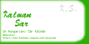 kalman sar business card